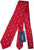 Drake's - Red Grosgrain Silk Tie w/Golfer Print