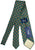 Drake's - Green Silk Tie w/Orange Cross Pattern