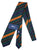 Drake's - Green Silk Tie w/Orange & Navy Repp Stripe