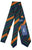 Drake's - Green Silk Tie w/Orange & Navy Repp Stripe