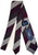 Drake's - Brown, Red & Silver Block Stripe Tie