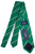 Drake's - Green Grosgrain Silk Tie w/Repp Stripe