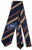 Drake's - Navy Grosgrain Silk Tie w/Brown Repp Stripe