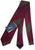 Drake's - Brown & Red Color Block Tie w/Stripe
