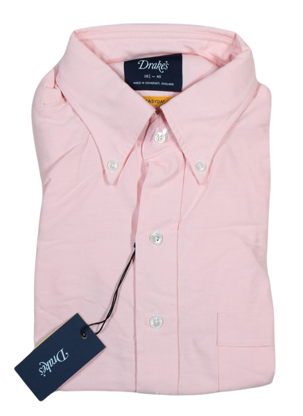 Drake's – Pink Oxford OCBD Shirt