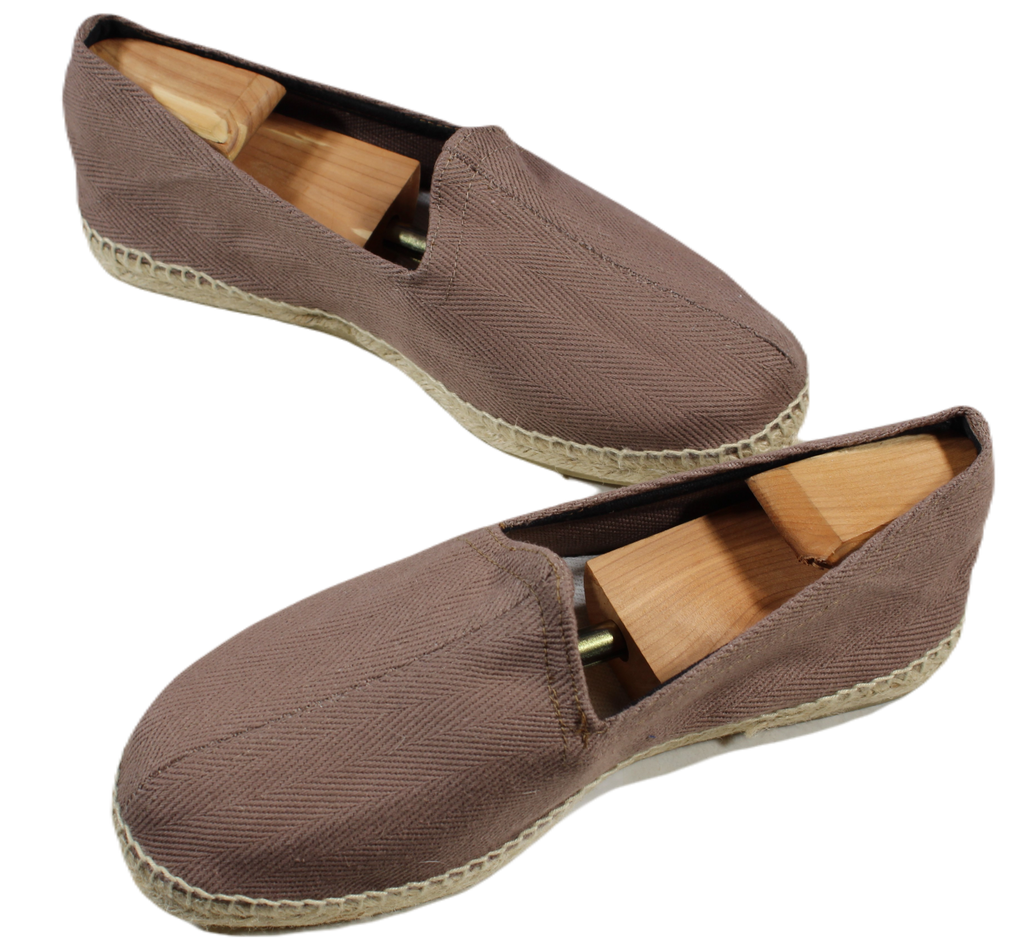 Drake's – Cocoa Brown Herringbone Espadrilles