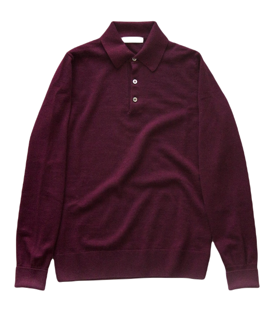 Uncommon Man – Burgundy Wool/Cashmere Knit Polo