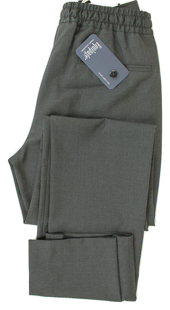 Equipage - Charcoal Lightweight Wool Drawstring Pants - PEURIST