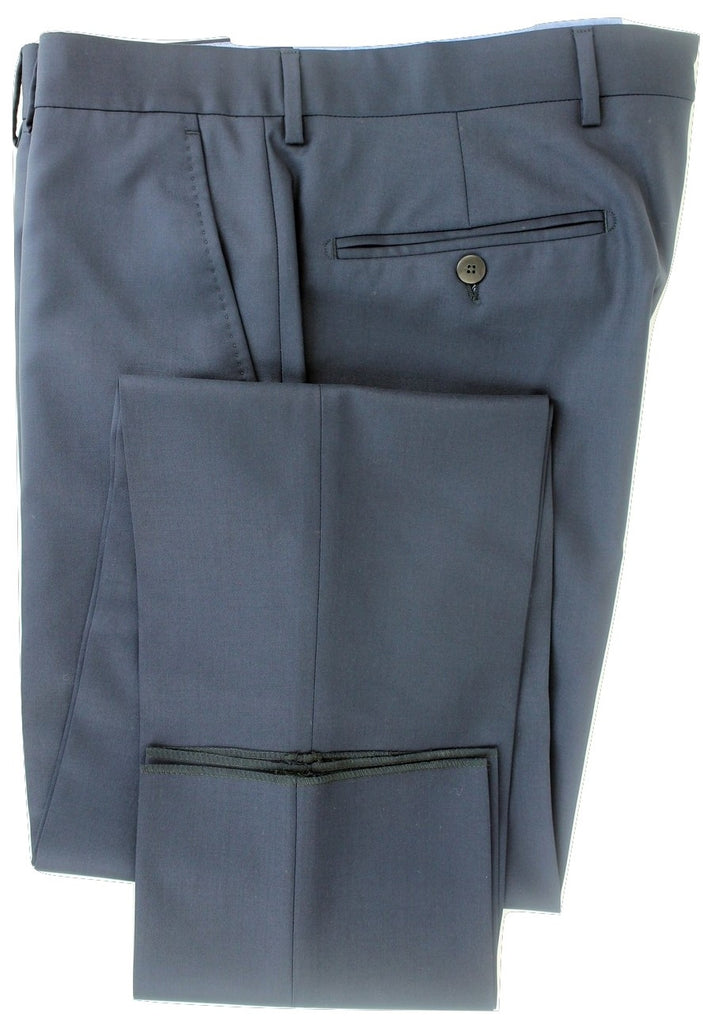 Equipage - Navy Super 150's Wool Pants, Four Season Wool - PEURIST