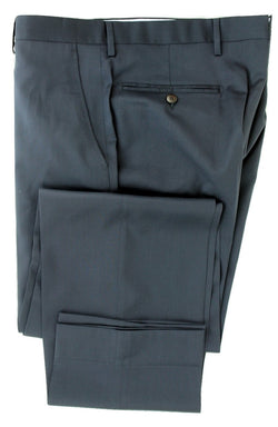 Equipage - Navy Wool Four-Season Wool Pants, Super 130s - PEURIST