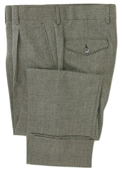 Equipage - Black & Gray Large Nailhead Wool Pants - PEURIST