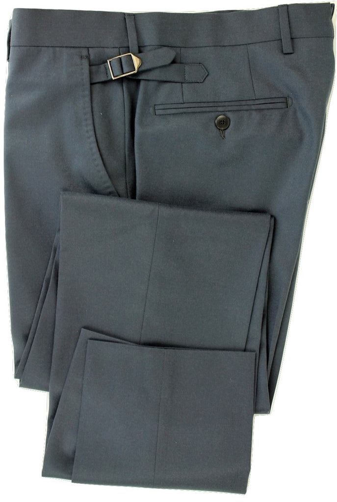 Equipage - Blue-Gray Light Flannel Wool Pants - PEURIST
