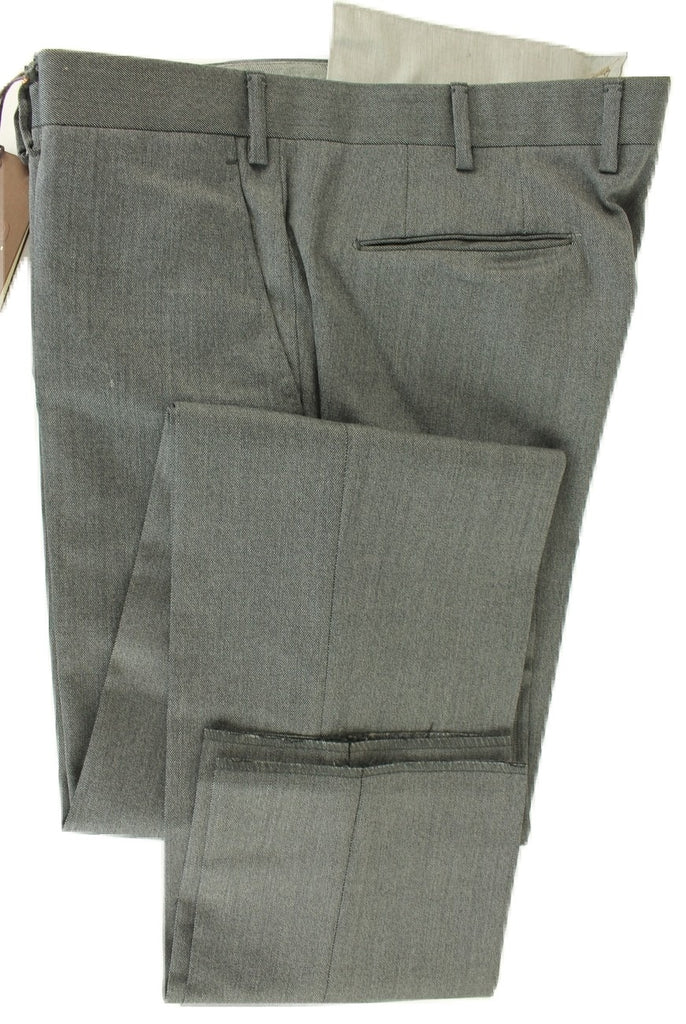 Vigano - Gray Worsted Wool Pants - PEURIST