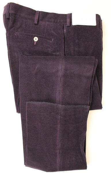 Tavola - Purple Cotton/Cashmere Corduroy Pants - PEURIST