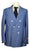 Isaia – Blue Wool/Linen/Cotton Double-Breasted Blazer - PEURIST