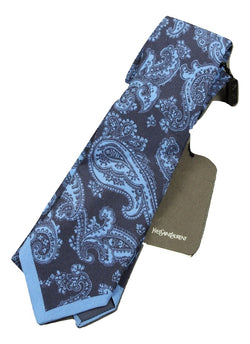 Yves Saint Laurent – Blue Bandana Print Tie - PEURIST