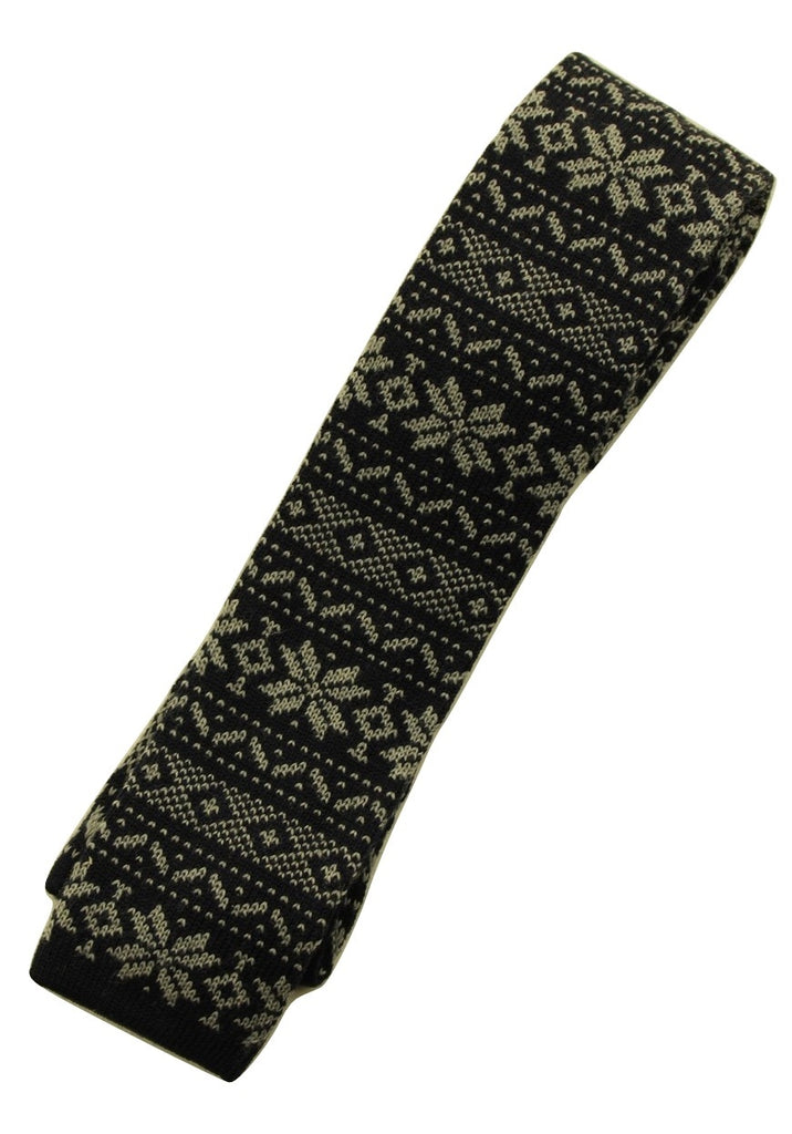 Drake's – Navy Wool Fair-Isle Knit Tie - PEURIST