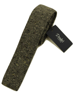 Drake's – Gray Wool/Cashmere Donegal Tweed Tie - PEURIST
