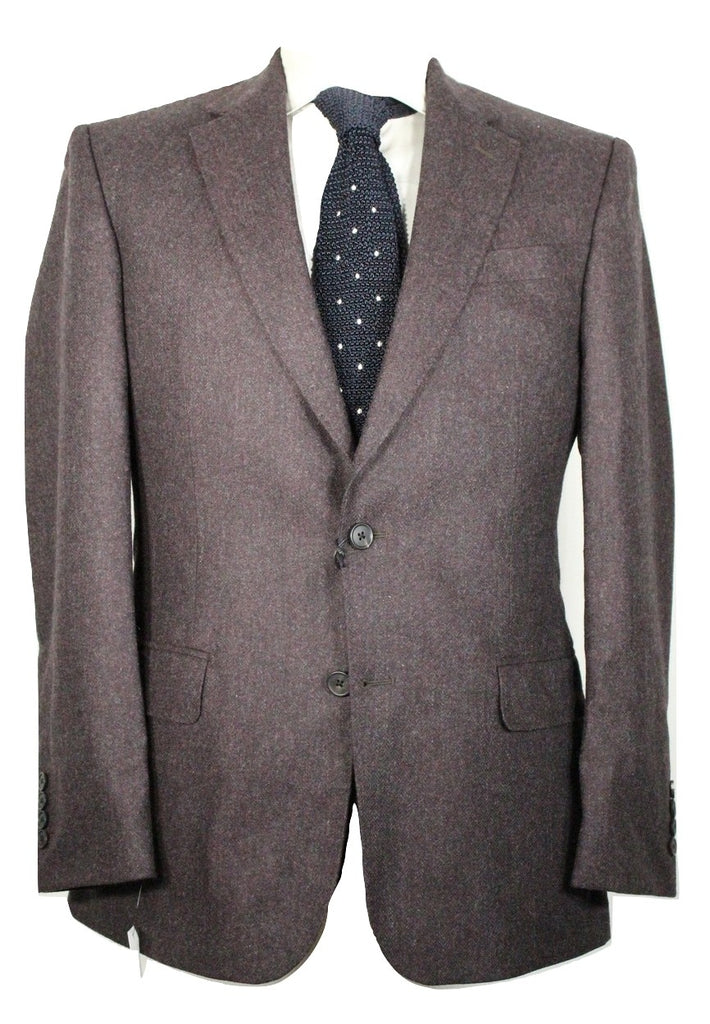 Gieves & Hawkes – Purple & Gray Tweed Wool Blazer - PEURIST