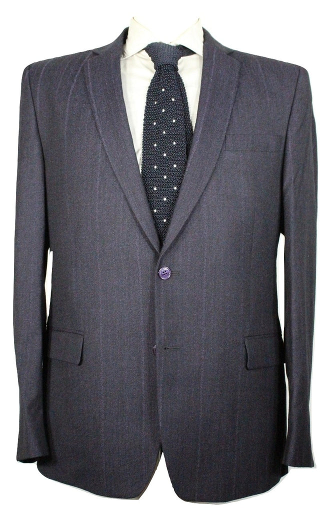 Versace – Purple Stripe Wool Suit - PEURIST