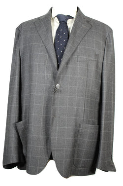 Corneliani ID – Charcoal Windowpane Blazer - PEURIST