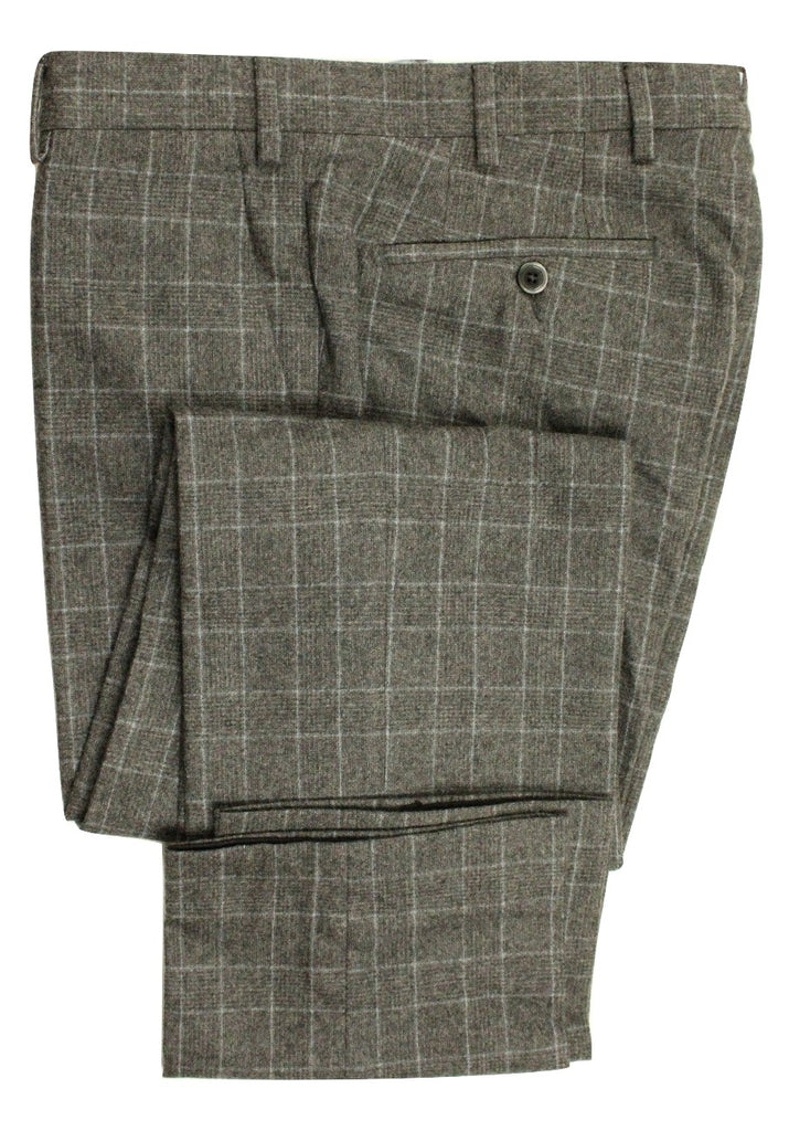 Vigano – Gray Flannel Pants w/Charcoal POW Pattern - PEURIST