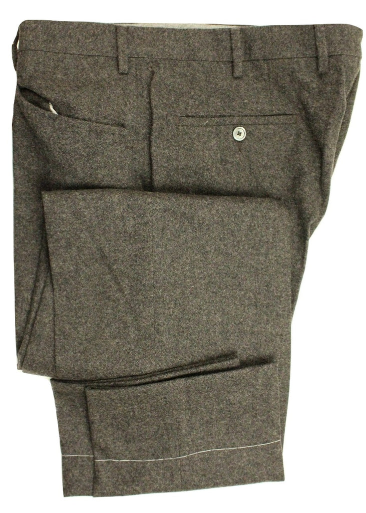 Vigano – Charcoal Tweed Wool Pants w/Frog Pockets - PEURIST