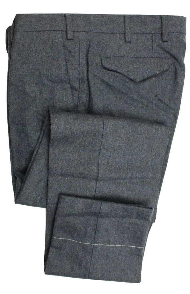 Vigano – Blue Wool Blend Flannel Cargo Pants - PEURIST