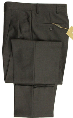 Santorelli – Charcoal Gray Four-Season Wool Pants - PEURIST