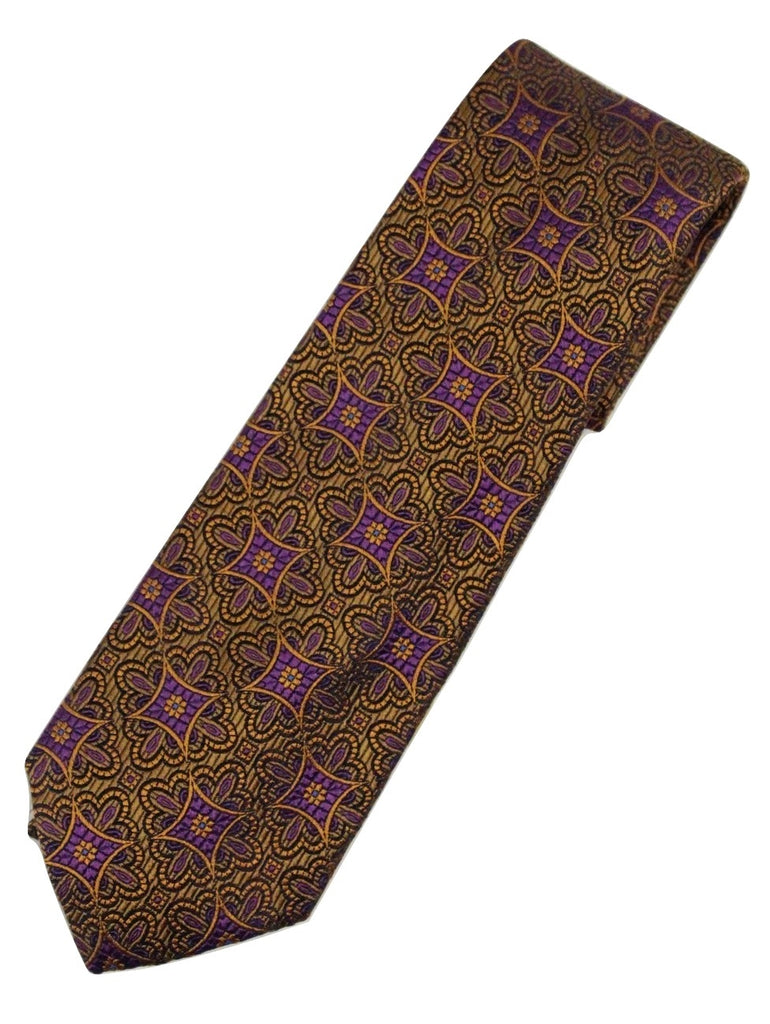 Paul Stuart – Orange Tie w/Purple Madder Pattern - PEURIST