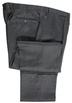Vigano – Charcoal Heavy Wool Twill Pants w/Single Pleat - PEURIST