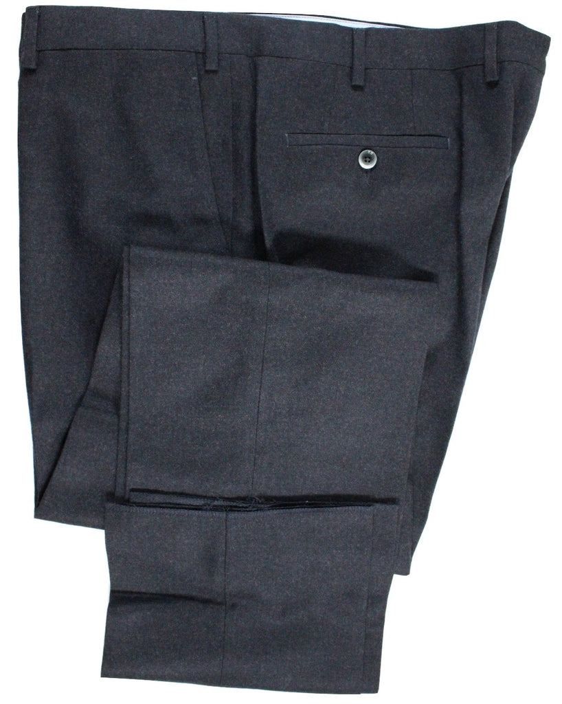 Vigano – Navy Wool Flannel Pants - PEURIST