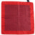 Altea – Red Silk Pocket Square w/Navy & White Madder Pattern - PEURIST