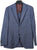 Luciano Barbera – Navy & Light Blue Check Wool/Silk/Linen Blazer - PEURIST