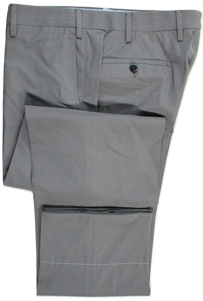 Vigano – Mid-Gray High-Twist Wool Pants - PEURIST