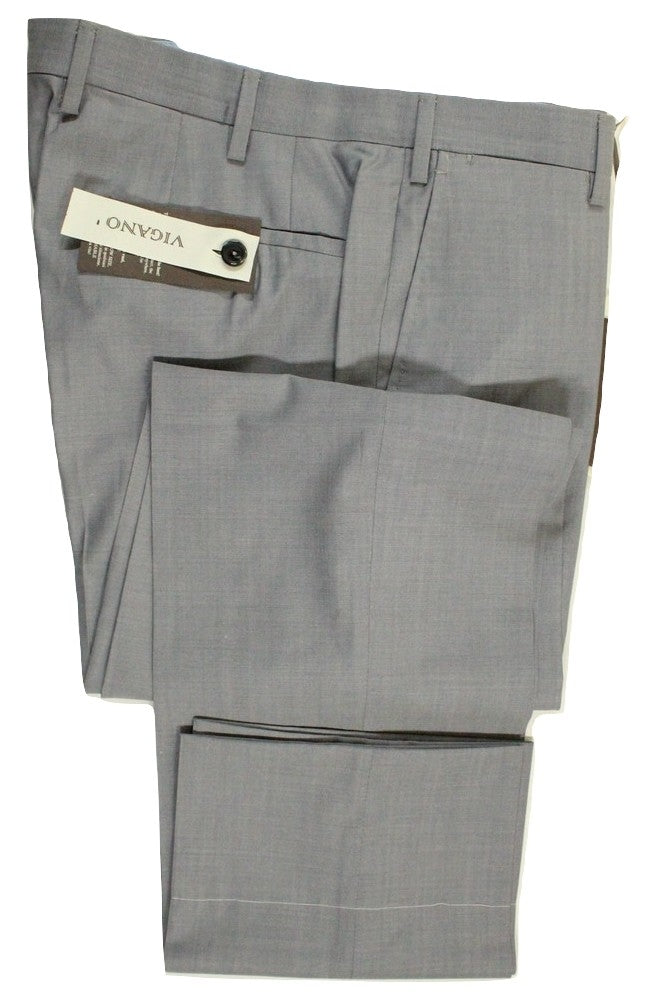 Vigano – Blue-Gray Lightweight Wool Pants - PEURIST