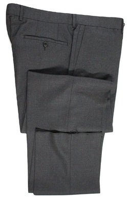 Vigano – Dark Charcoal Hopsack Wool Pants - PEURIST
