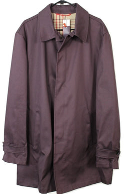 Isaia – Plum Cotton Raincoat - PEURIST