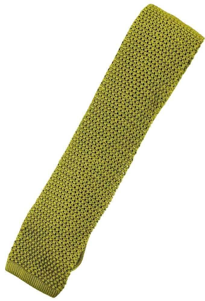 Charvet – Chartreuse Silk Knit Tie - PEURIST