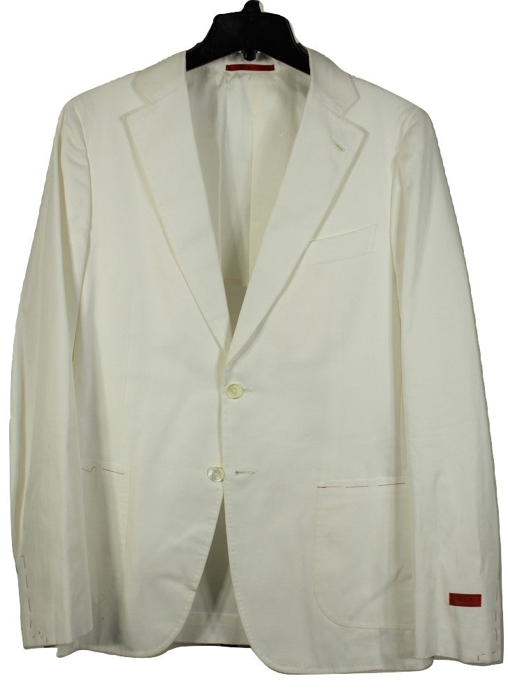 Isaia – White Cotton Twill Suit