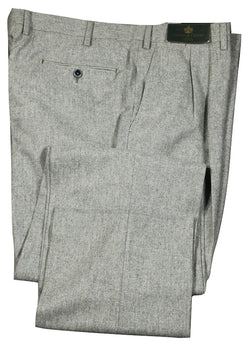 Covo by Vigano – Light Gray Wool Flannel Pants w/Dual Pleat