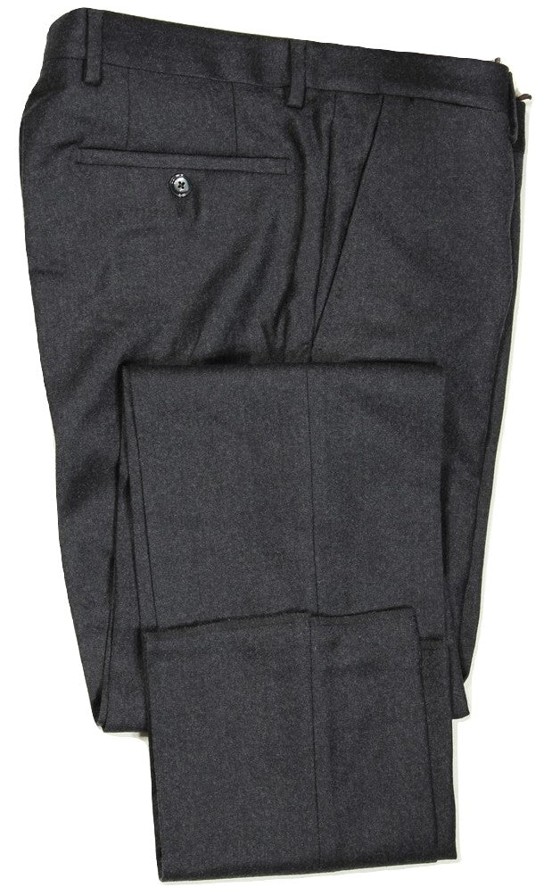 Vigano – Dark Gray Wool Flannel Pants