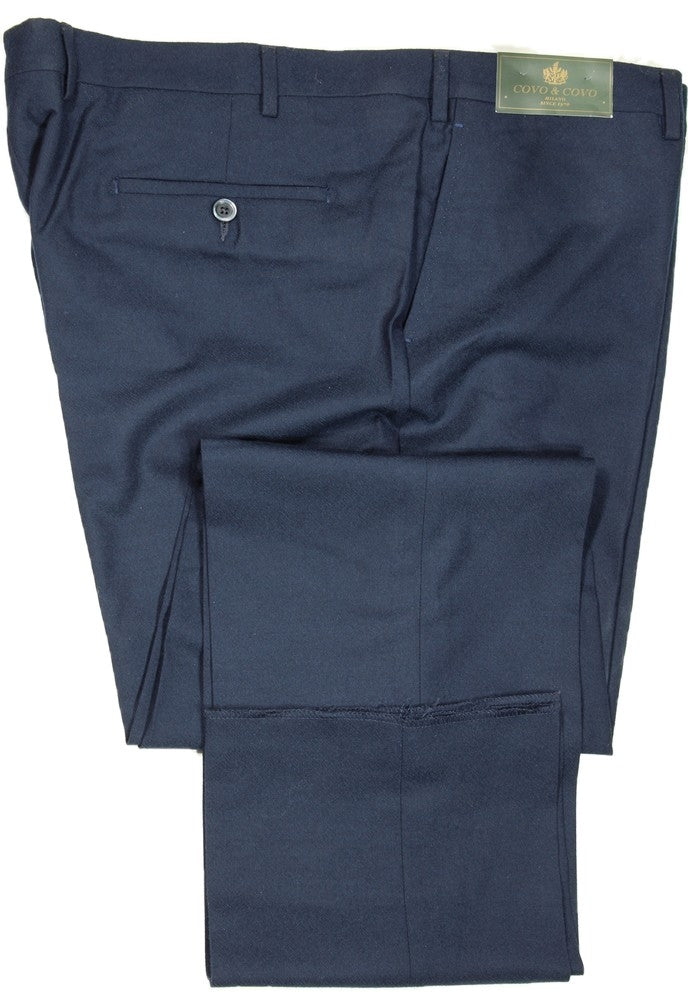 Covo by Vigano – Navy Wool Flannel Pants