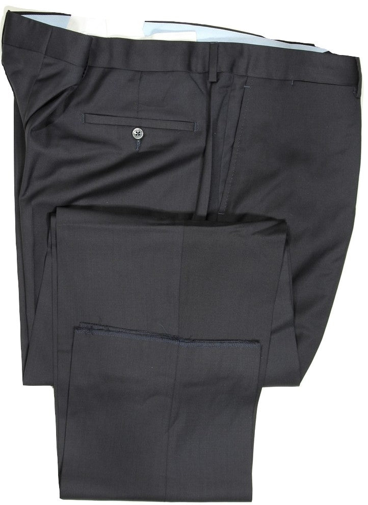 Vigano – Dark Navy Four Season Wool Pants, Super 120's