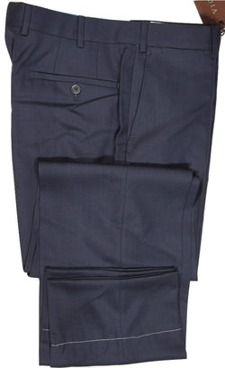 Vigano – Navy Hopsack Wool Pants