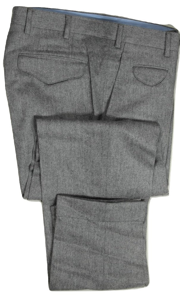 Vigano – Light Gray Wool Flannel Pants