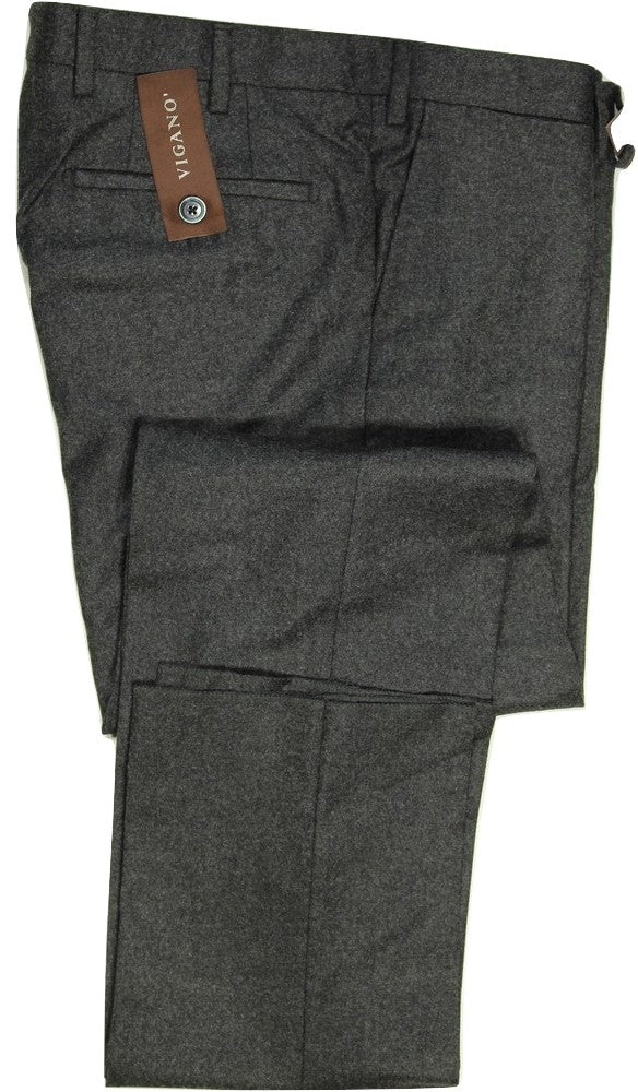 Vigano – Charcoal Wool Flannel Pants