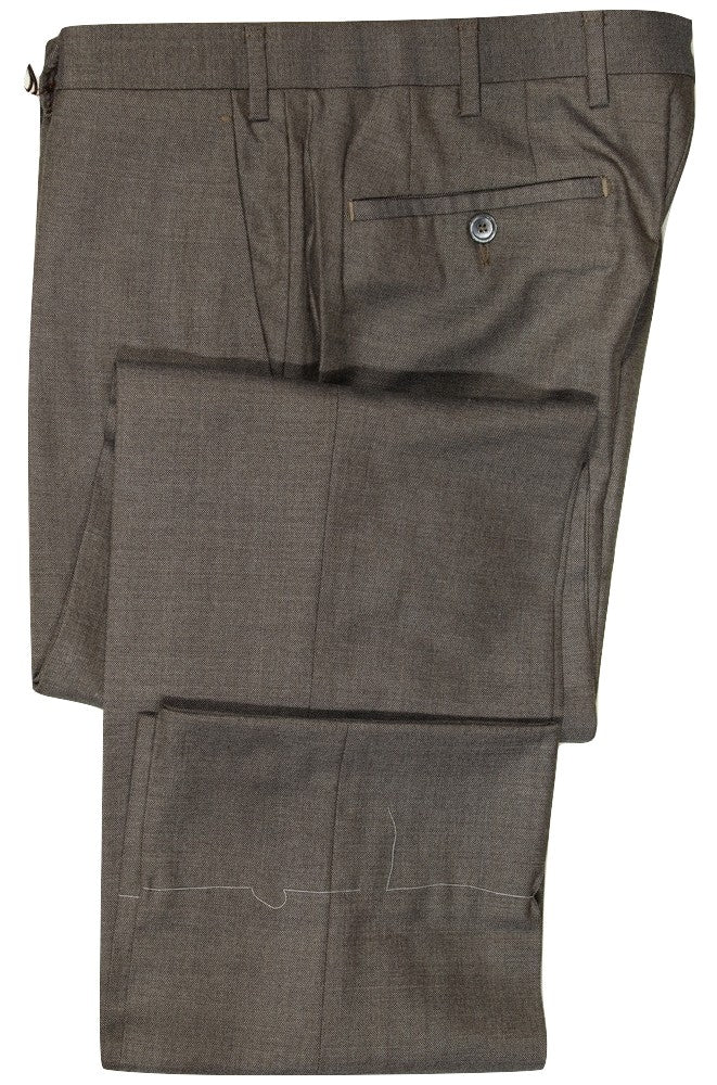 Vigano – Brown Wool/Silk Mid-Weight Wool Pants