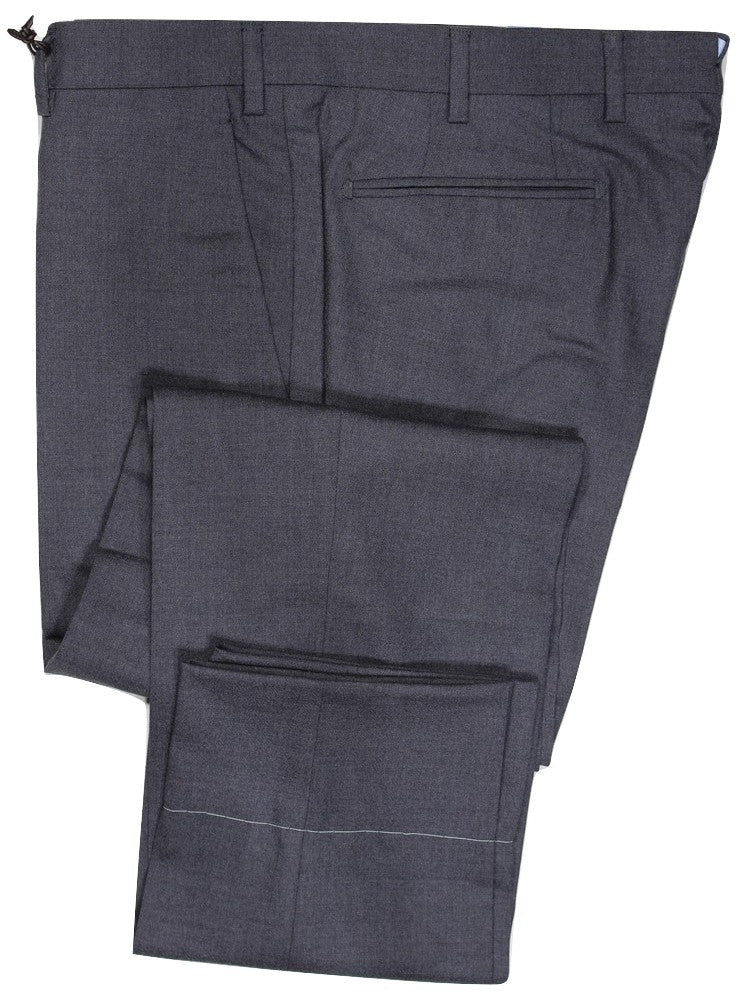 Vigano – Gray Hopsack Wool Pants