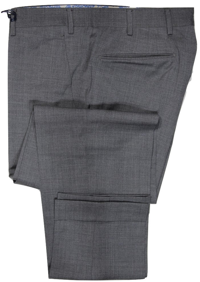 Vigano – Gray Four Season Wool-Blend Pants